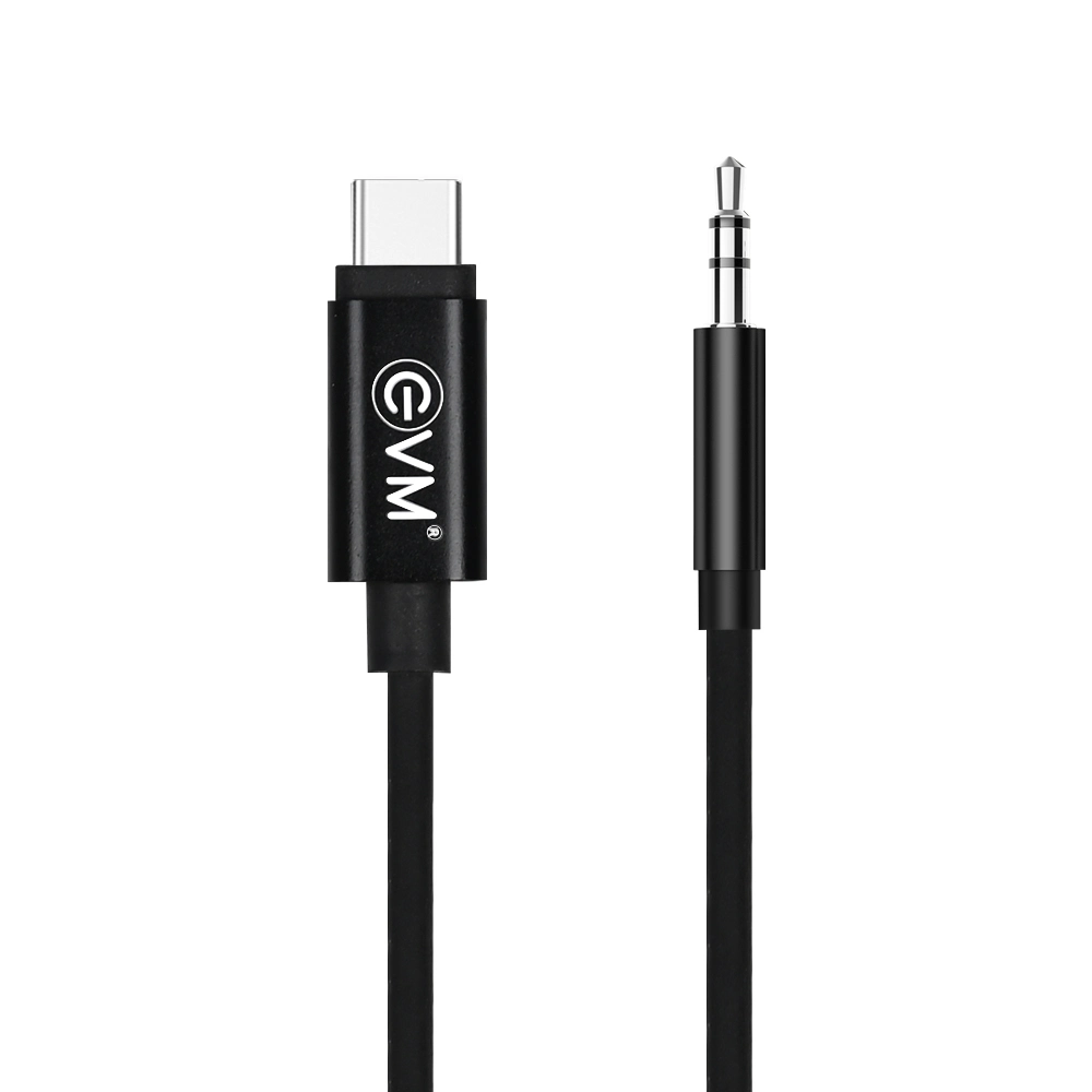 EVM Type-C to 3.5mm Aux Cable Black view 2